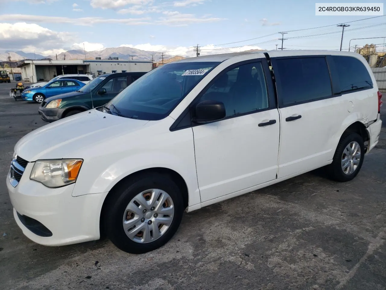 2019 Dodge Grand Caravan Se VIN: 2C4RDGBG3KR639450 Lot: 71803504