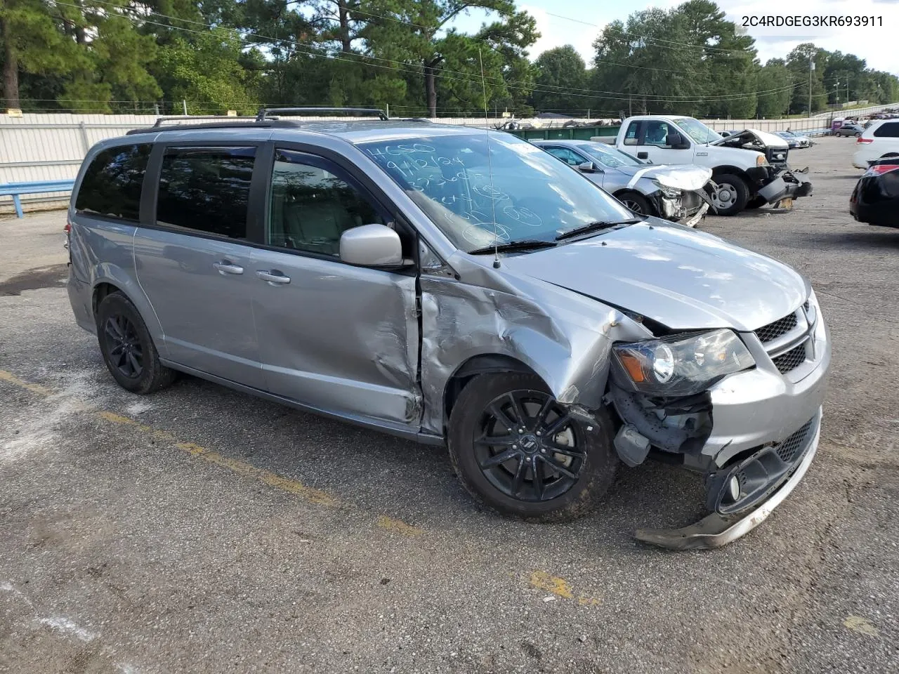 2C4RDGEG3KR693911 2019 Dodge Grand Caravan Gt