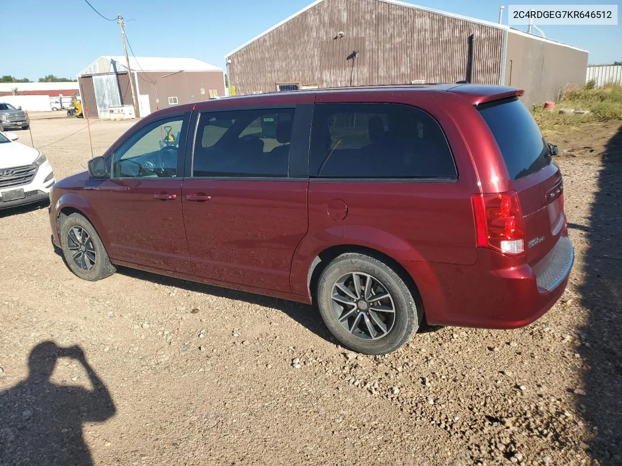 2019 Dodge Grand Caravan Gt VIN: 2C4RDGEG7KR646512 Lot: 72044904