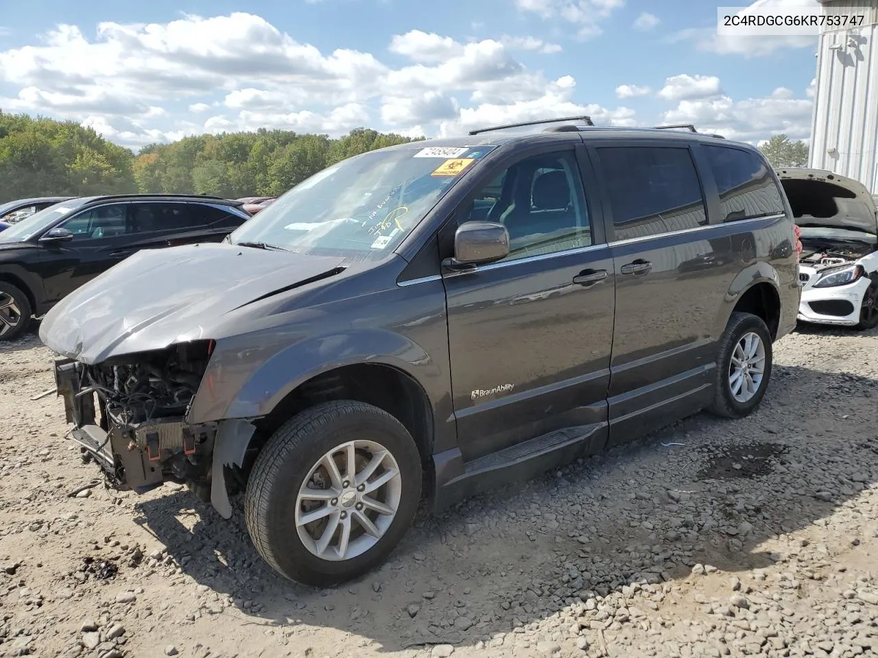 2019 Dodge Grand Caravan Sxt VIN: 2C4RDGCG6KR753747 Lot: 72455404