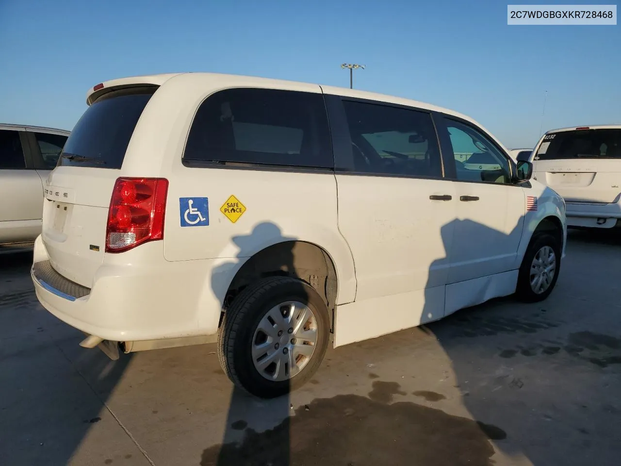 2C7WDGBGXKR728468 2019 Dodge Grand Caravan Se