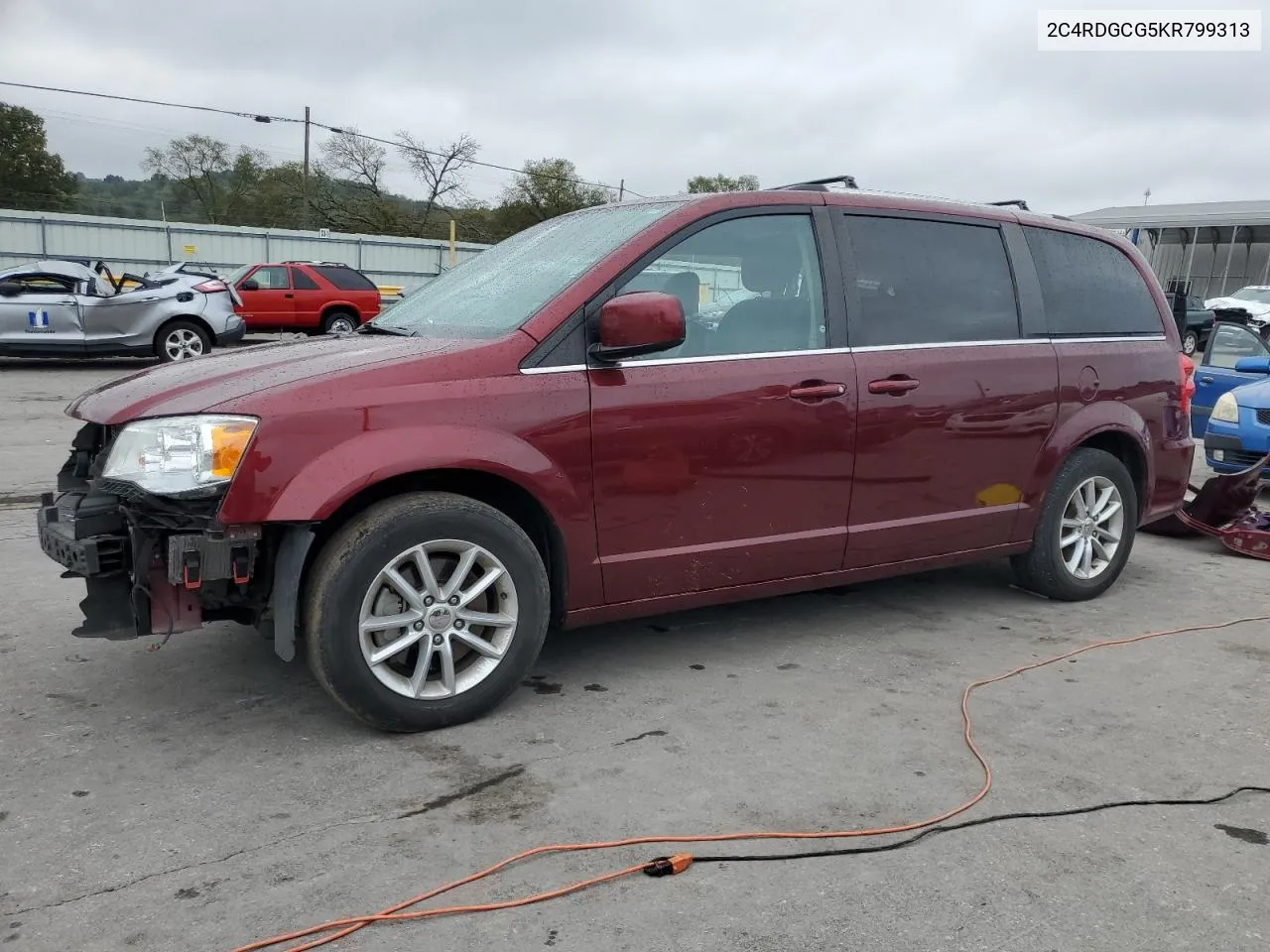 2019 Dodge Grand Caravan Sxt VIN: 2C4RDGCG5KR799313 Lot: 72678414