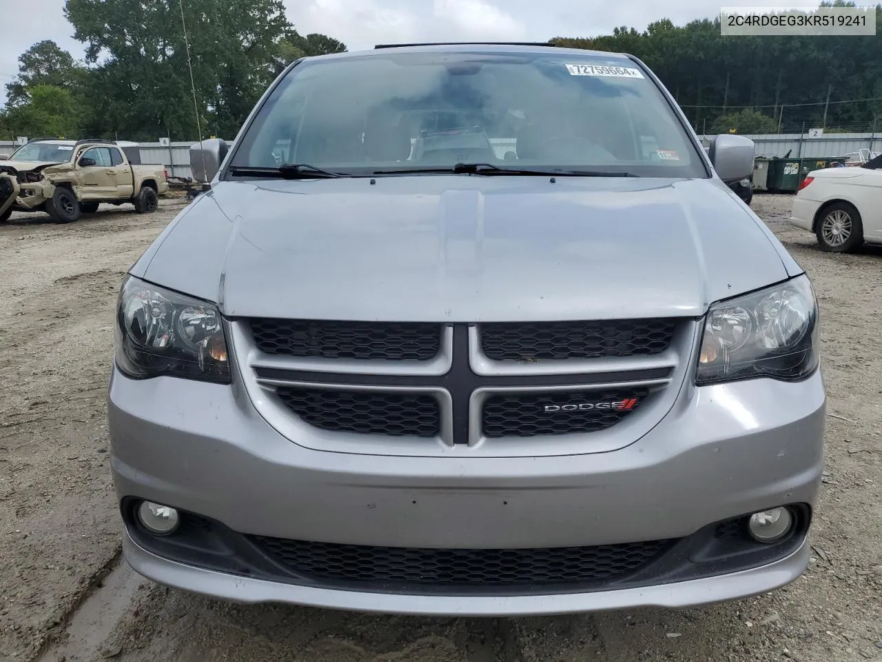 2019 Dodge Grand Caravan Gt VIN: 2C4RDGEG3KR519241 Lot: 72759664