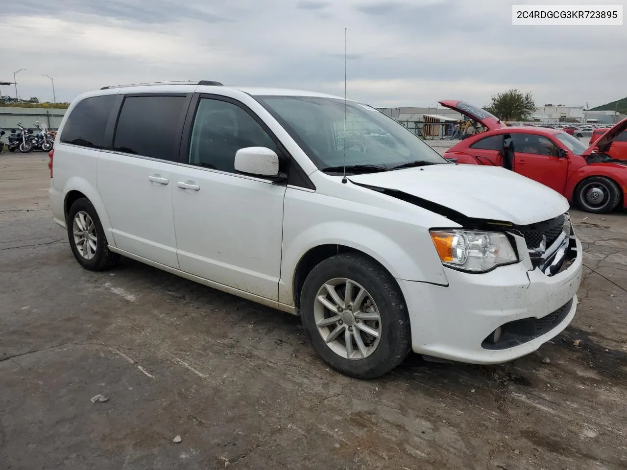 2019 Dodge Grand Caravan Sxt VIN: 2C4RDGCG3KR723895 Lot: 72857814