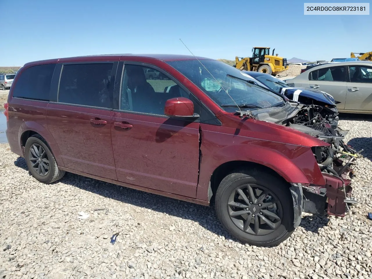 2019 Dodge Grand Caravan Sxt VIN: 2C4RDGCG8KR723181 Lot: 73009934