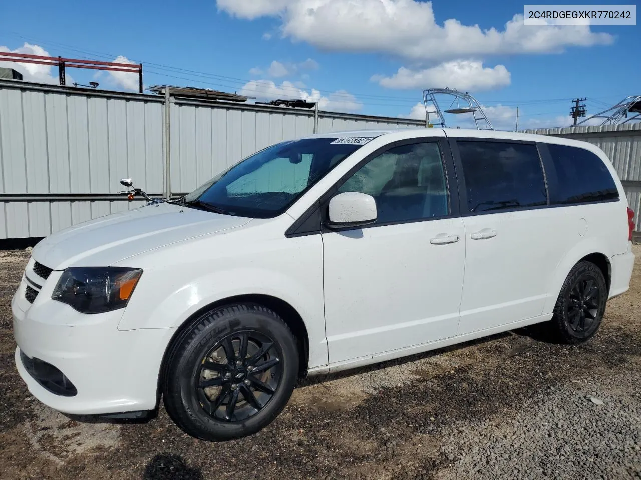 2019 Dodge Grand Caravan Gt VIN: 2C4RDGEGXKR770242 Lot: 73056374