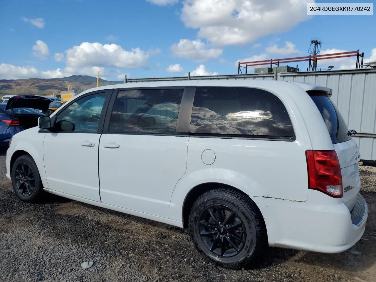 2019 Dodge Grand Caravan Gt VIN: 2C4RDGEGXKR770242 Lot: 73056374