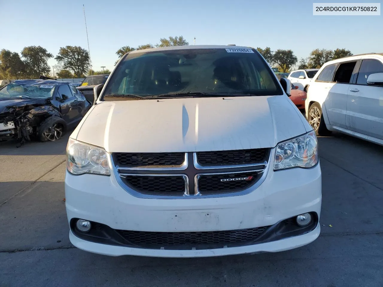 2019 Dodge Grand Caravan Sxt VIN: 2C4RDGCG1KR750822 Lot: 73220804