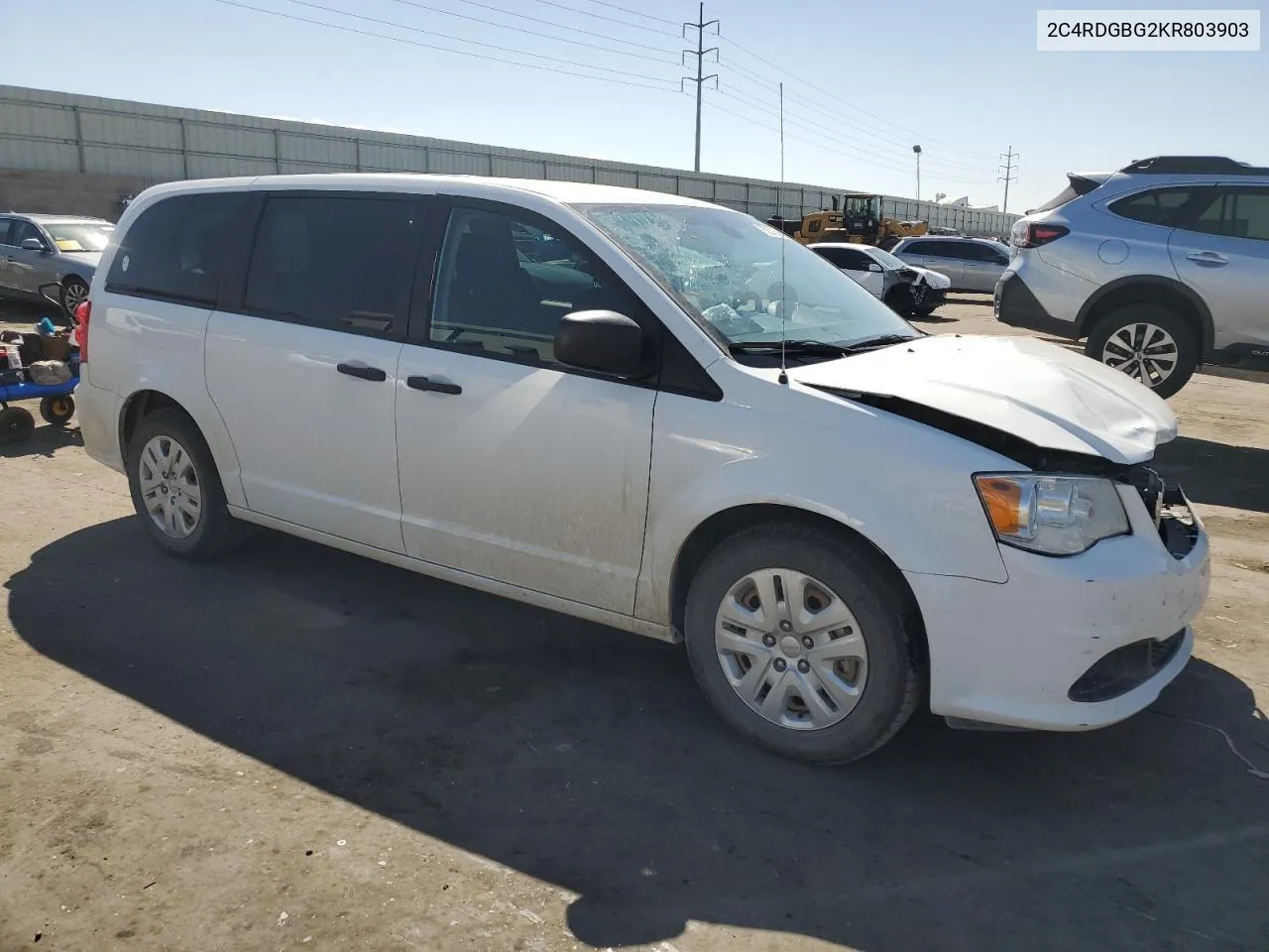 2019 Dodge Grand Caravan Se VIN: 2C4RDGBG2KR803903 Lot: 73353164