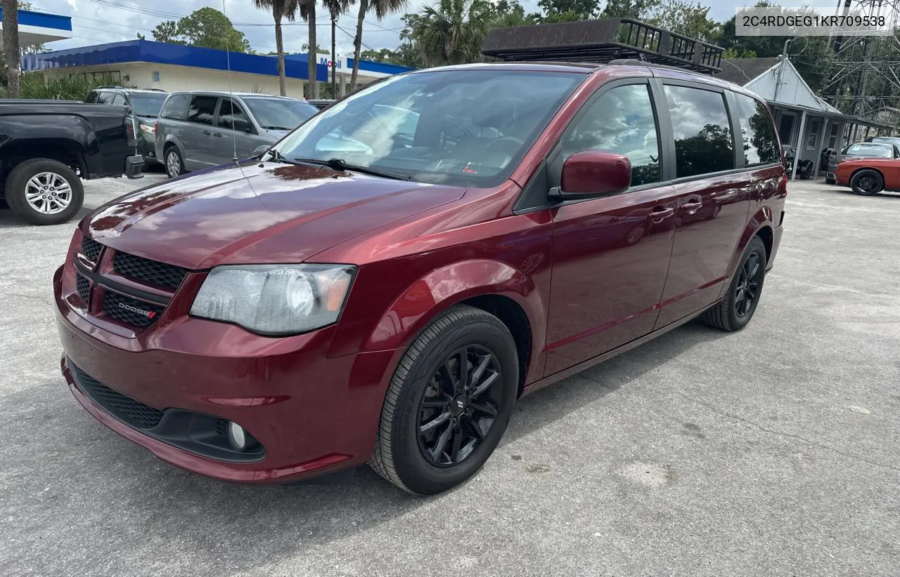 2019 Dodge Grand Caravan Gt VIN: 2C4RDGEG1KR709538 Lot: 73368184