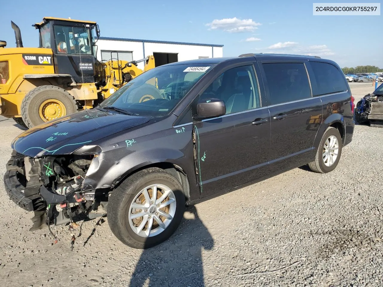 2019 Dodge Grand Caravan Sxt VIN: 2C4RDGCG0KR755297 Lot: 73466494