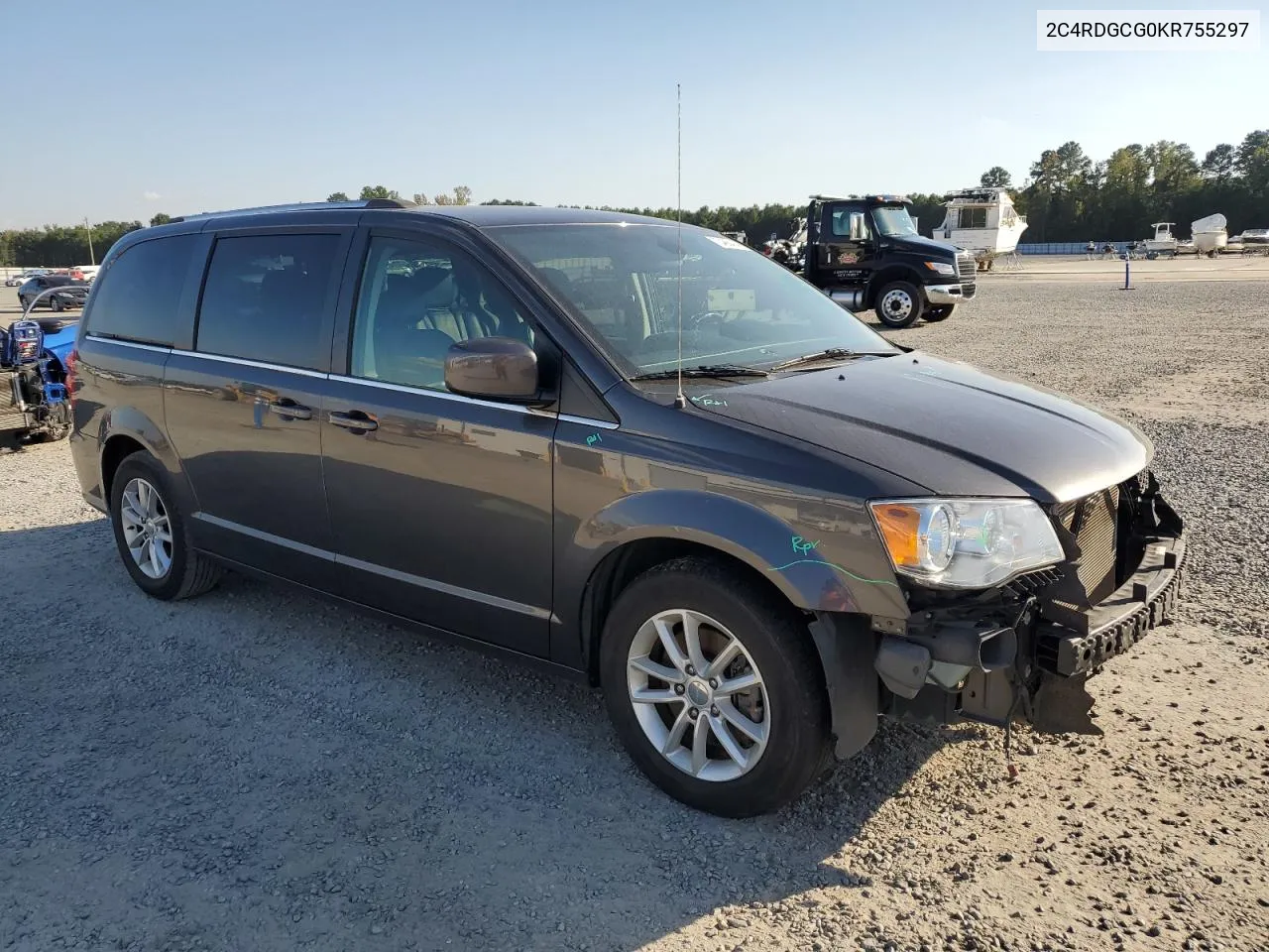 2019 Dodge Grand Caravan Sxt VIN: 2C4RDGCG0KR755297 Lot: 73466494