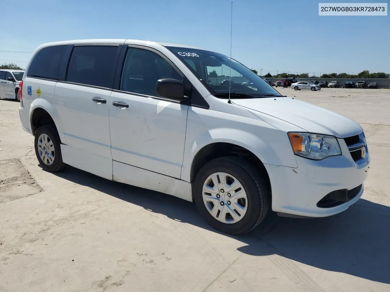 2C7WDGBG3KR728473 2019 Dodge Grand Caravan Se