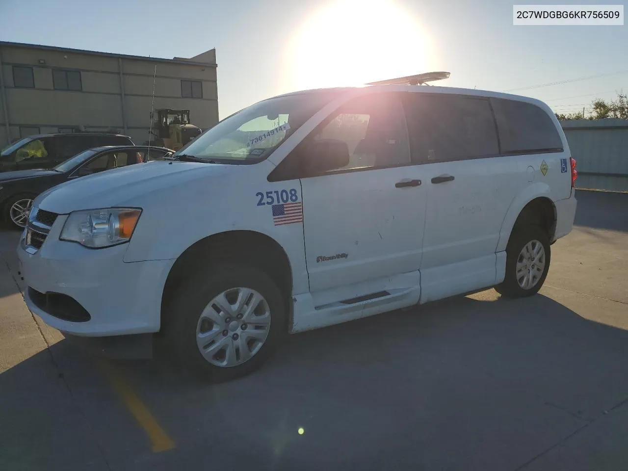 2019 Dodge Grand Caravan Se VIN: 2C7WDGBG6KR756509 Lot: 73614814