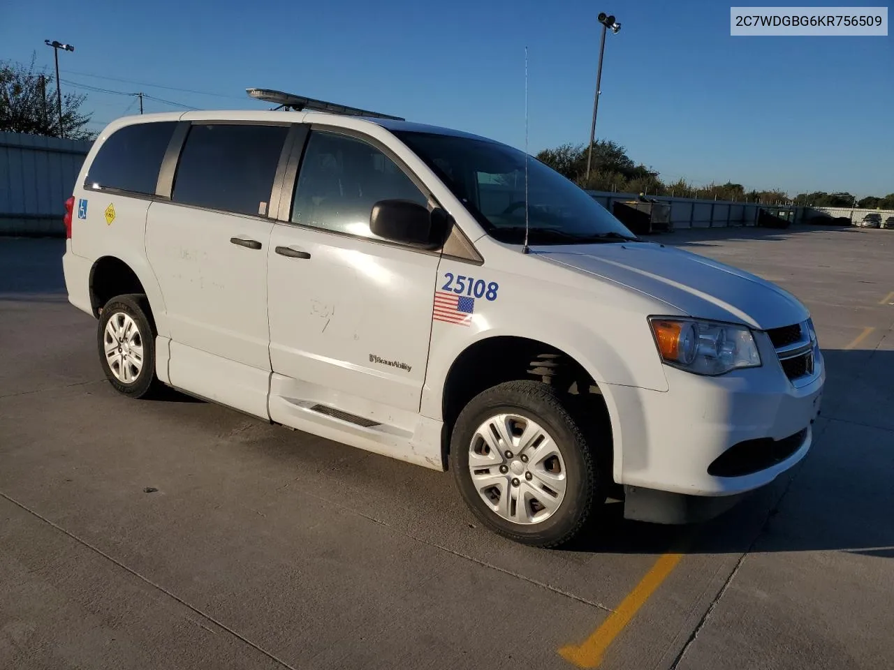 2019 Dodge Grand Caravan Se VIN: 2C7WDGBG6KR756509 Lot: 73614814