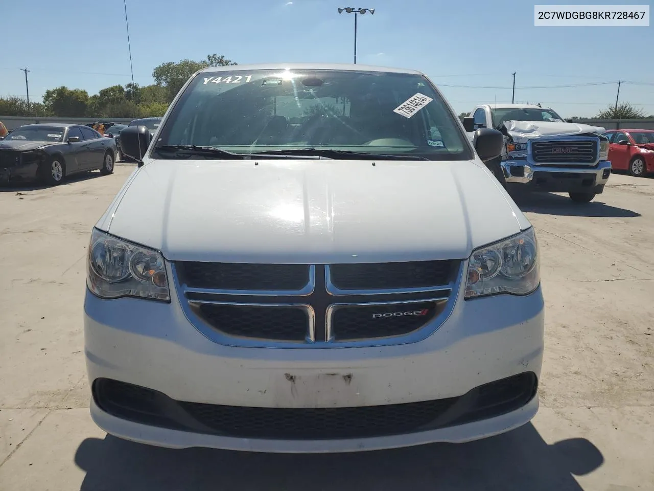 2C7WDGBG8KR728467 2019 Dodge Grand Caravan Se