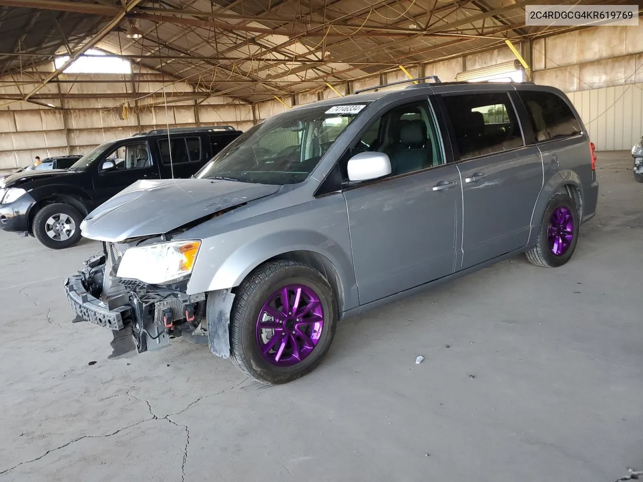 2019 Dodge Grand Caravan Sxt VIN: 2C4RDGCG4KR619769 Lot: 74146334