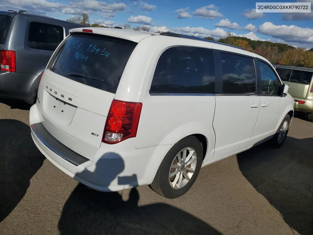 2019 Dodge Grand Caravan Sxt VIN: 2C4RDGCGXKR790722 Lot: 74586074