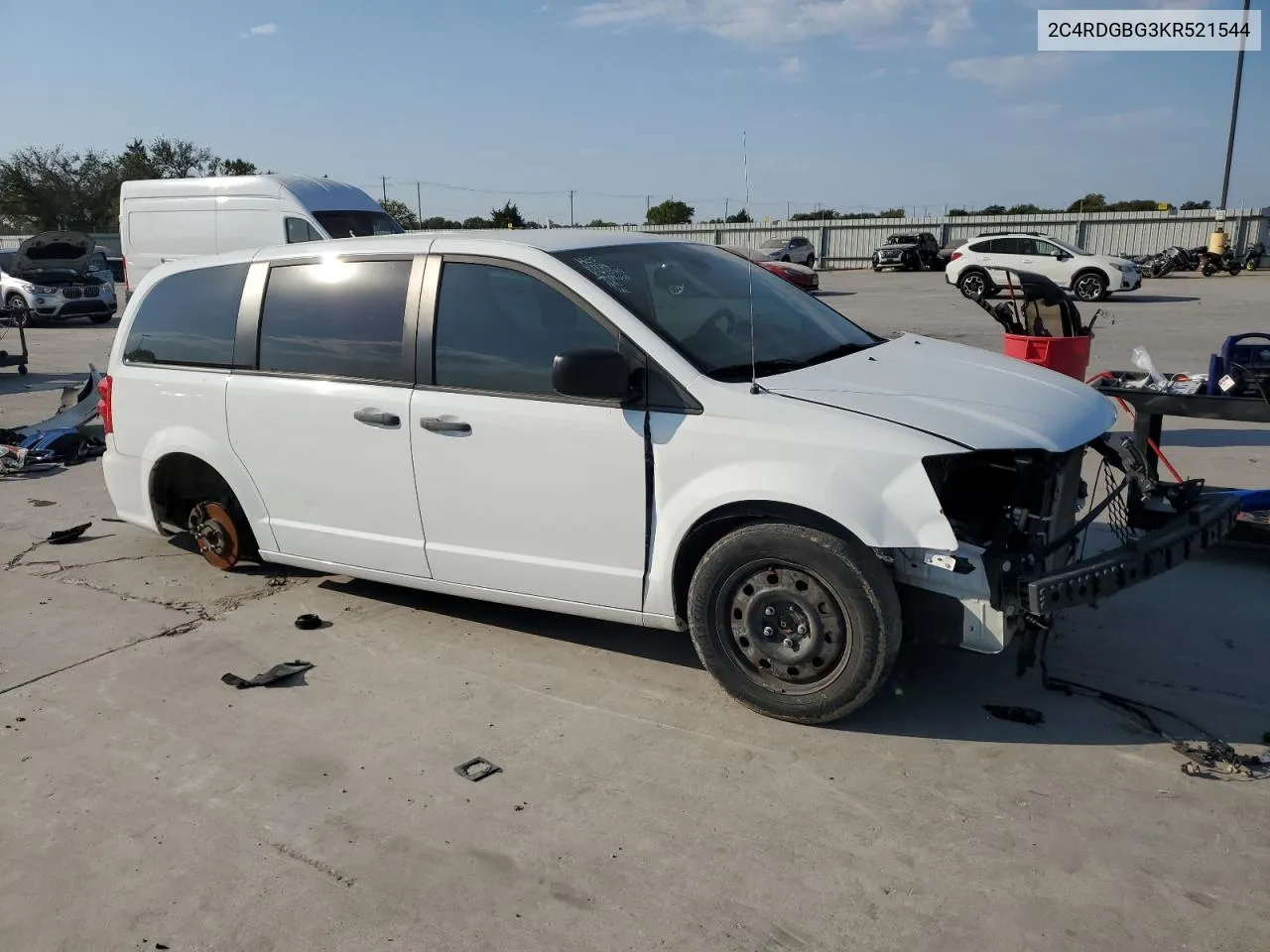 2019 Dodge Grand Caravan Se VIN: 2C4RDGBG3KR521544 Lot: 75299584