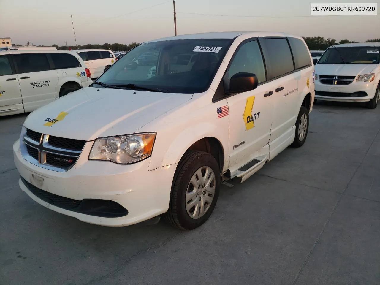 2019 Dodge Grand Caravan Se VIN: 2C7WDGBG1KR699720 Lot: 75356724