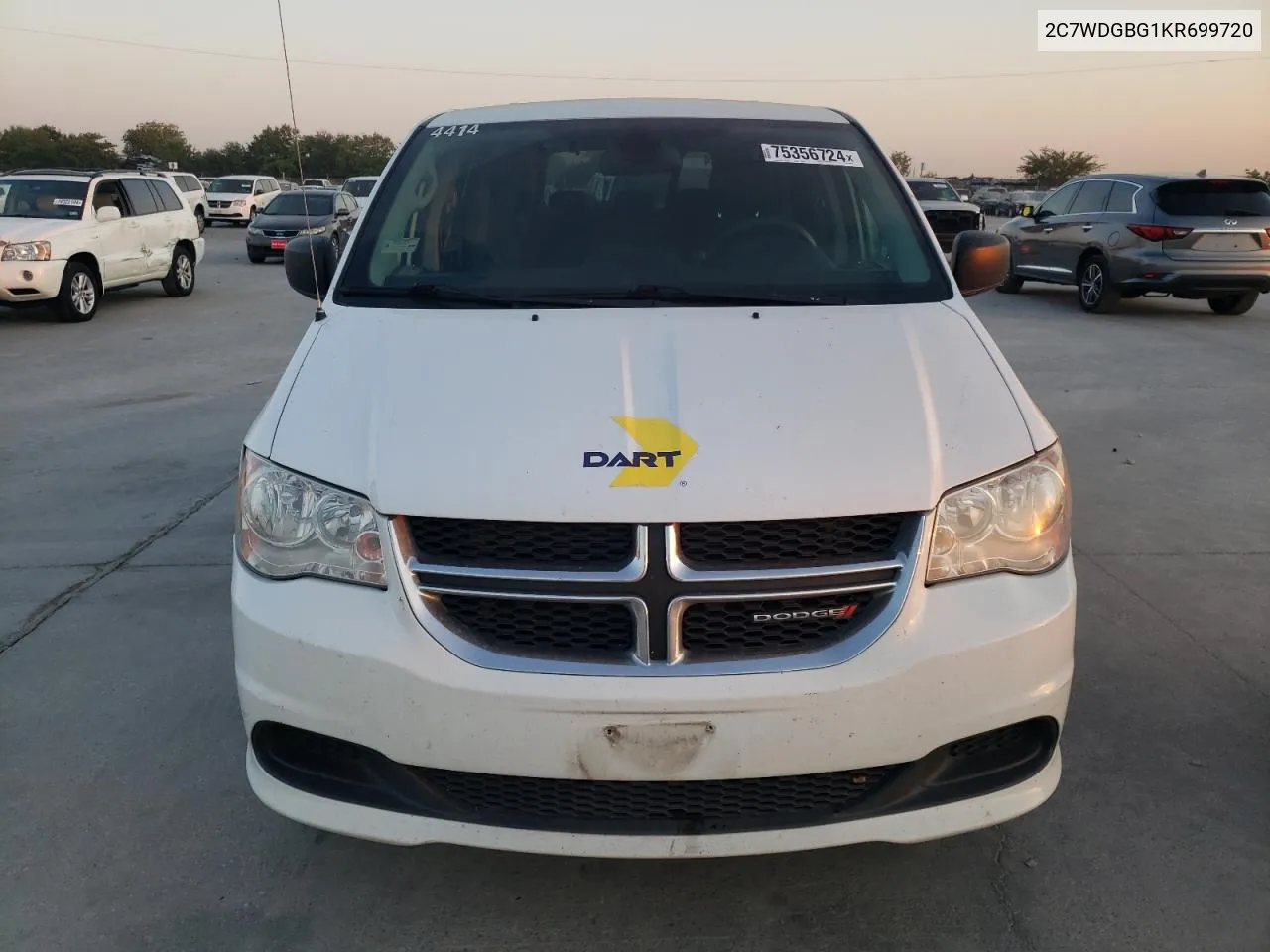 2019 Dodge Grand Caravan Se VIN: 2C7WDGBG1KR699720 Lot: 75356724