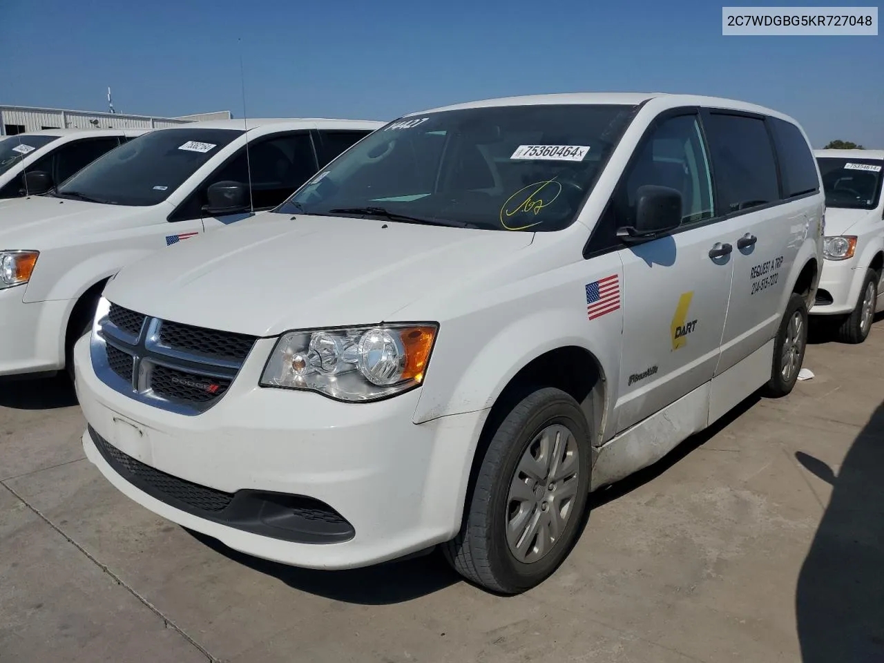 2019 Dodge Grand Caravan Se VIN: 2C7WDGBG5KR727048 Lot: 75360464