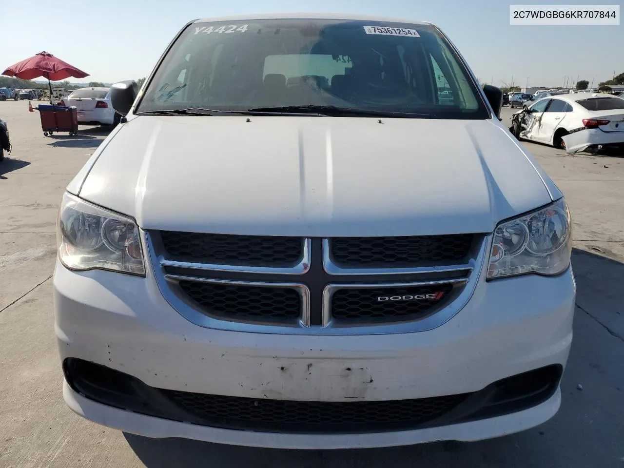 2019 Dodge Grand Caravan Se VIN: 2C7WDGBG6KR707844 Lot: 75361254