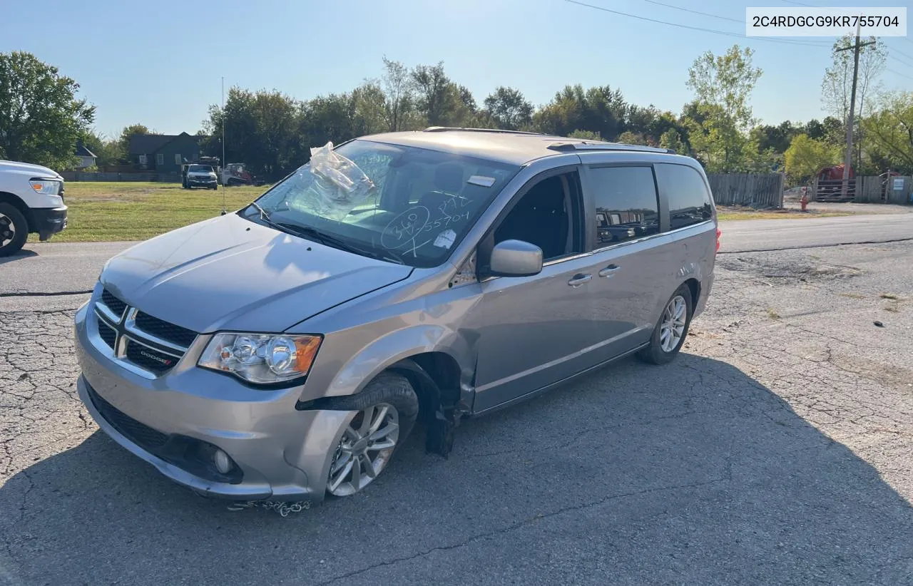 2019 Dodge Grand Caravan Sxt VIN: 2C4RDGCG9KR755704 Lot: 75424064