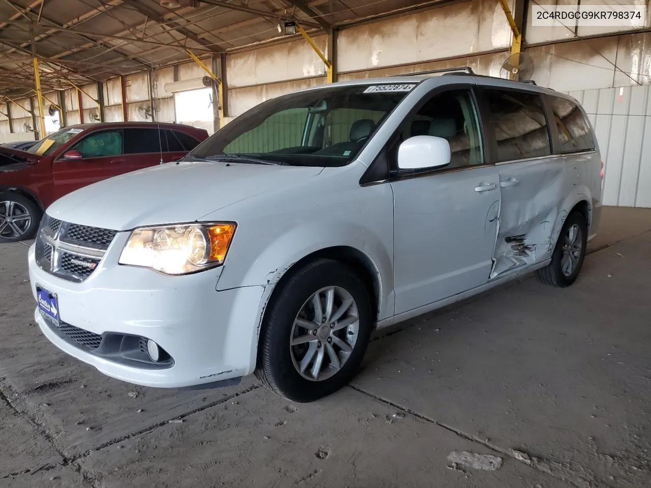 2019 Dodge Grand Caravan Sxt VIN: 2C4RDGCG9KR798374 Lot: 75522874