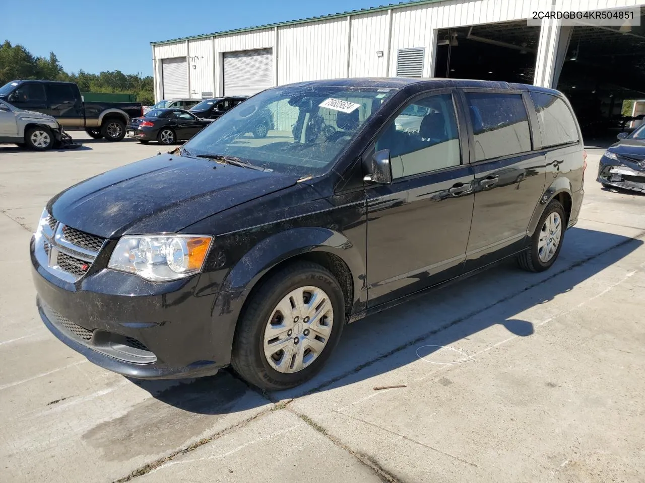 2019 Dodge Grand Caravan Se VIN: 2C4RDGBG4KR504851 Lot: 75605624