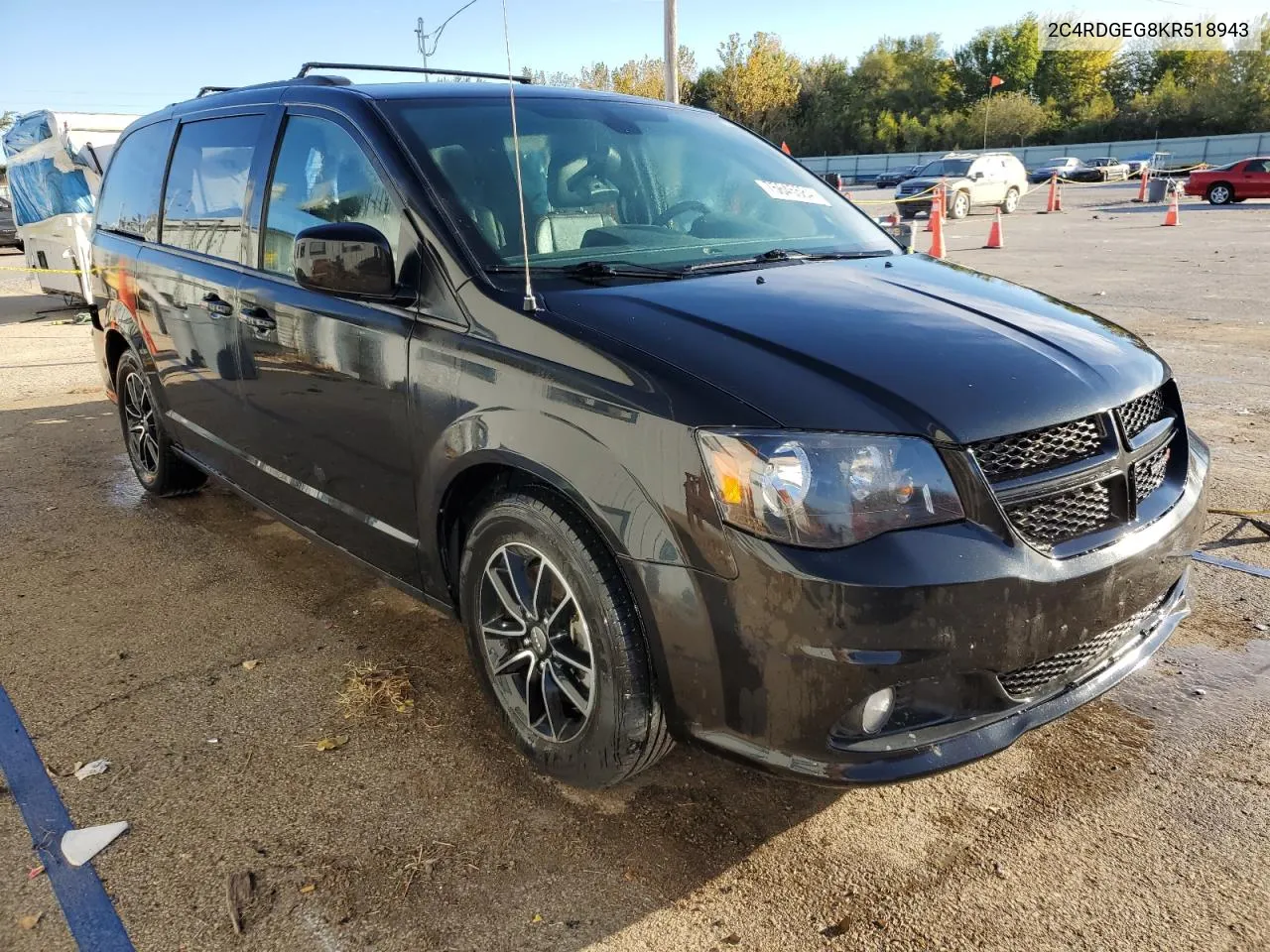 2019 Dodge Grand Caravan Gt VIN: 2C4RDGEG8KR518943 Lot: 75645584