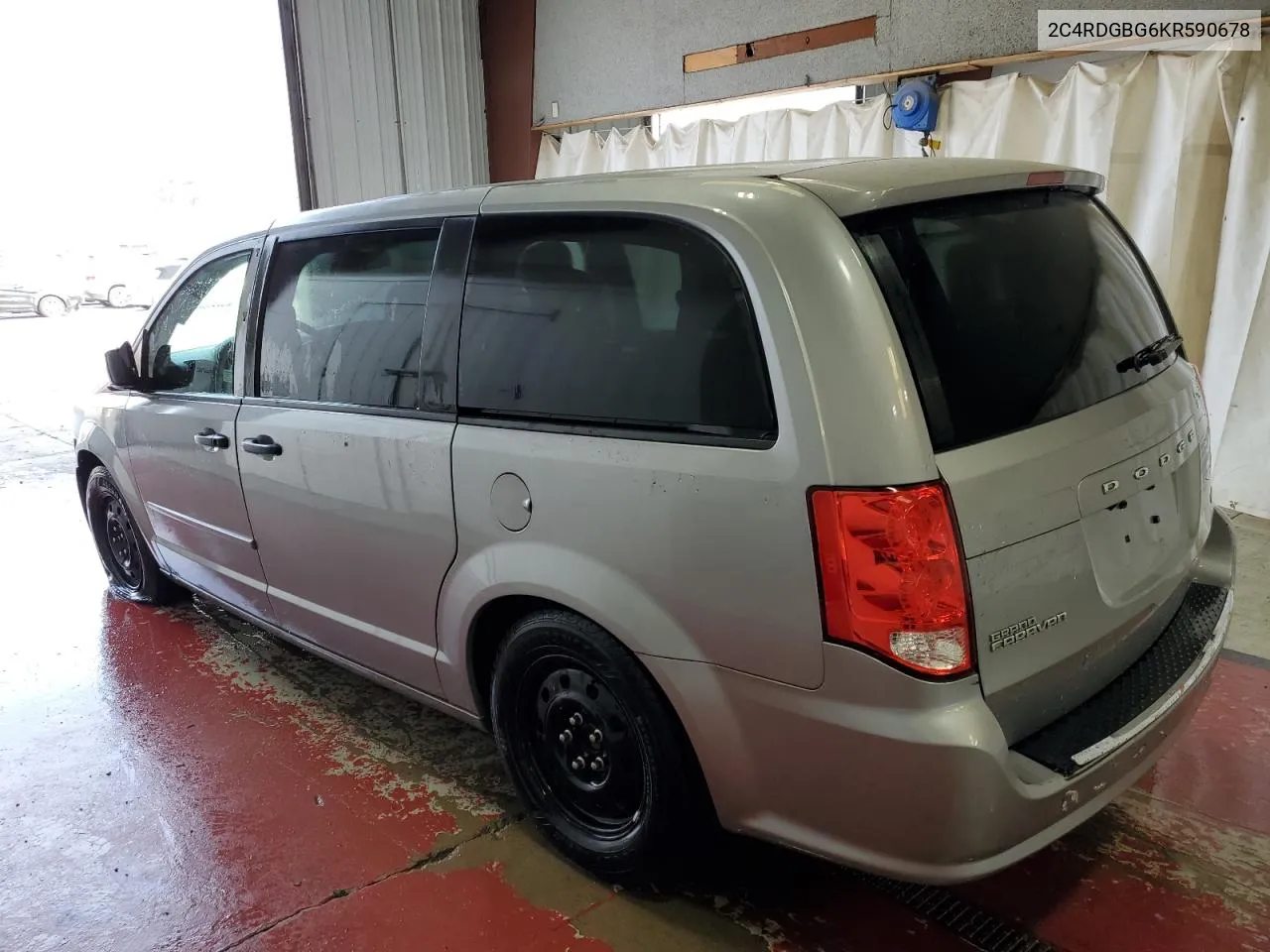 2019 Dodge Grand Caravan Se VIN: 2C4RDGBG6KR590678 Lot: 76120494