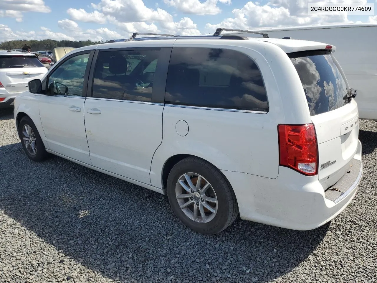 2019 Dodge Grand Caravan Sxt VIN: 2C4RDGCG0KR774609 Lot: 76144104