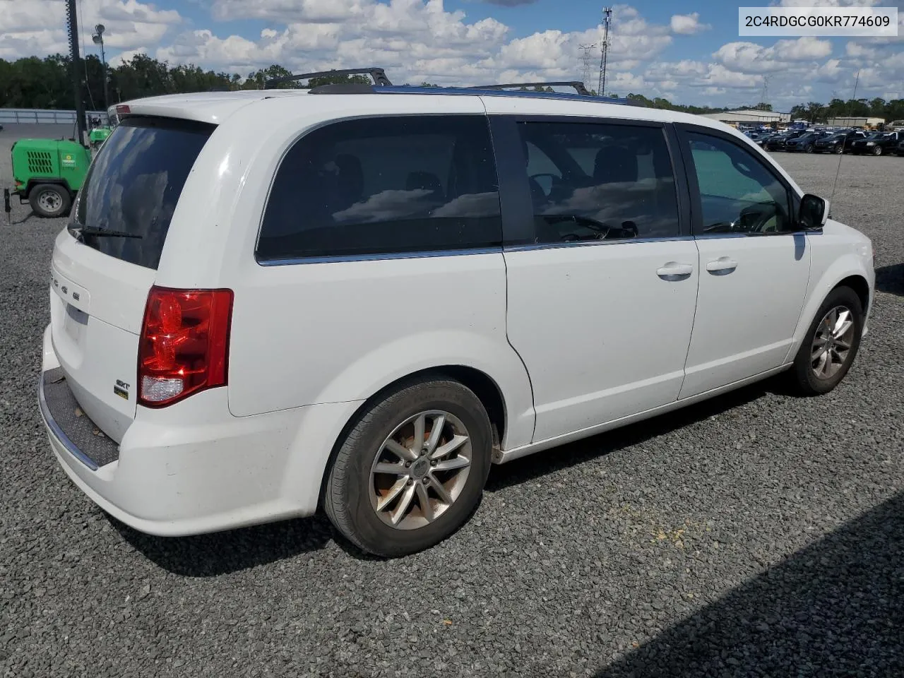 2019 Dodge Grand Caravan Sxt VIN: 2C4RDGCG0KR774609 Lot: 76144104