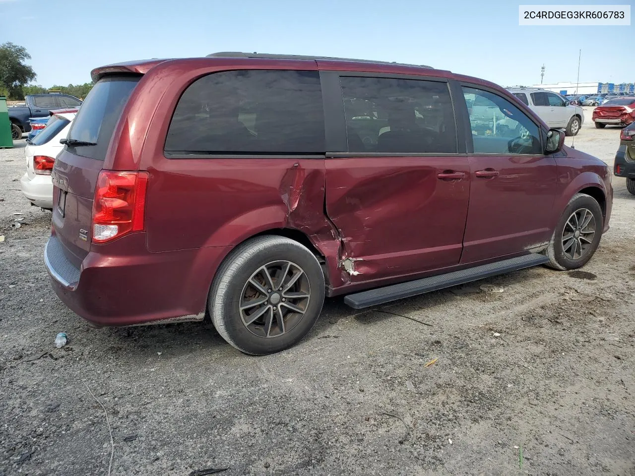 2019 Dodge Grand Caravan Gt VIN: 2C4RDGEG3KR606783 Lot: 76320224