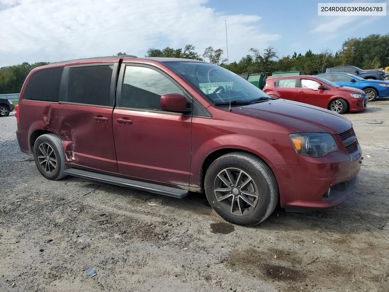 2019 Dodge Grand Caravan Gt VIN: 2C4RDGEG3KR606783 Lot: 76320224