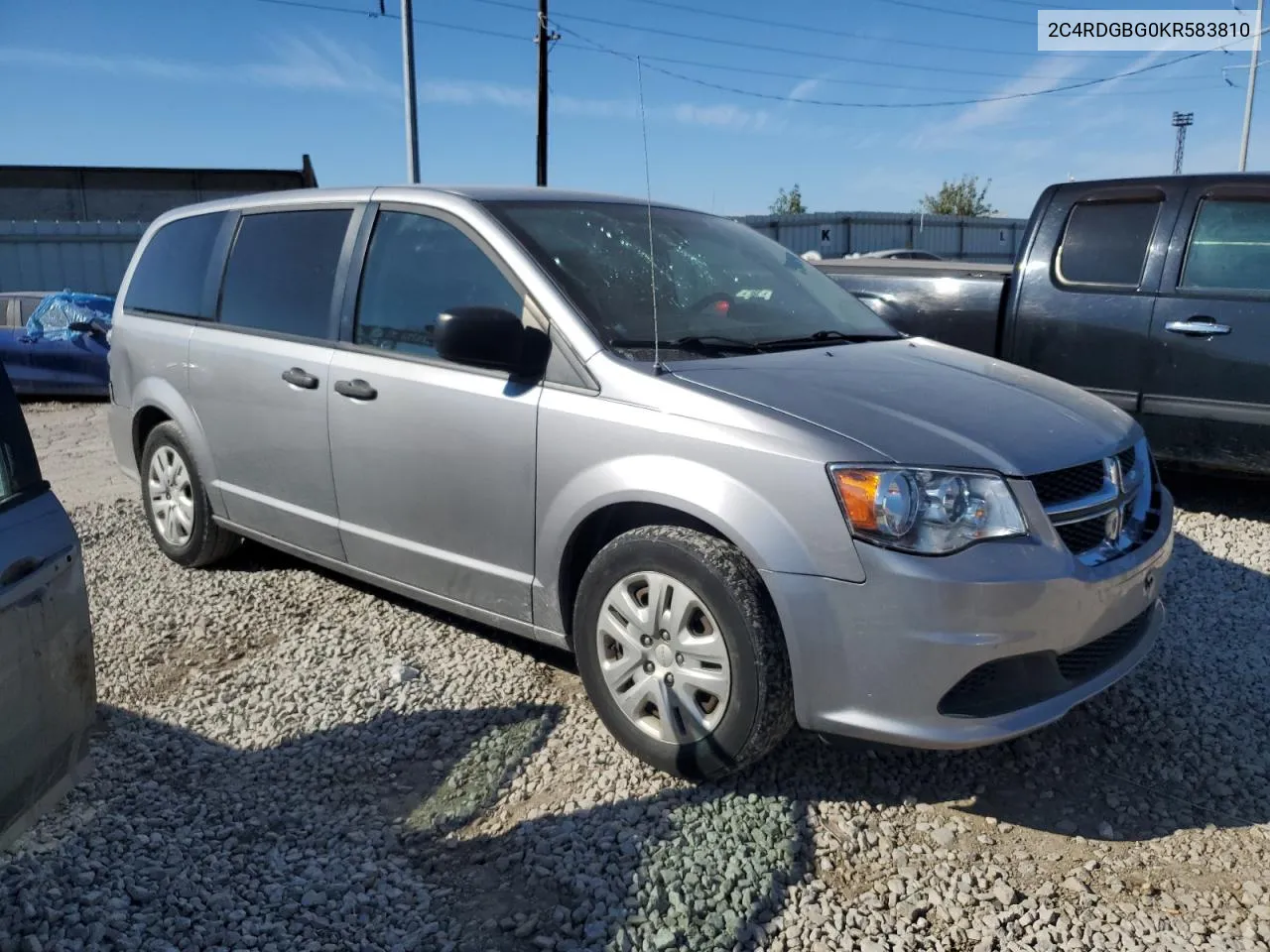 2019 Dodge Grand Caravan Se VIN: 2C4RDGBG0KR583810 Lot: 76345944