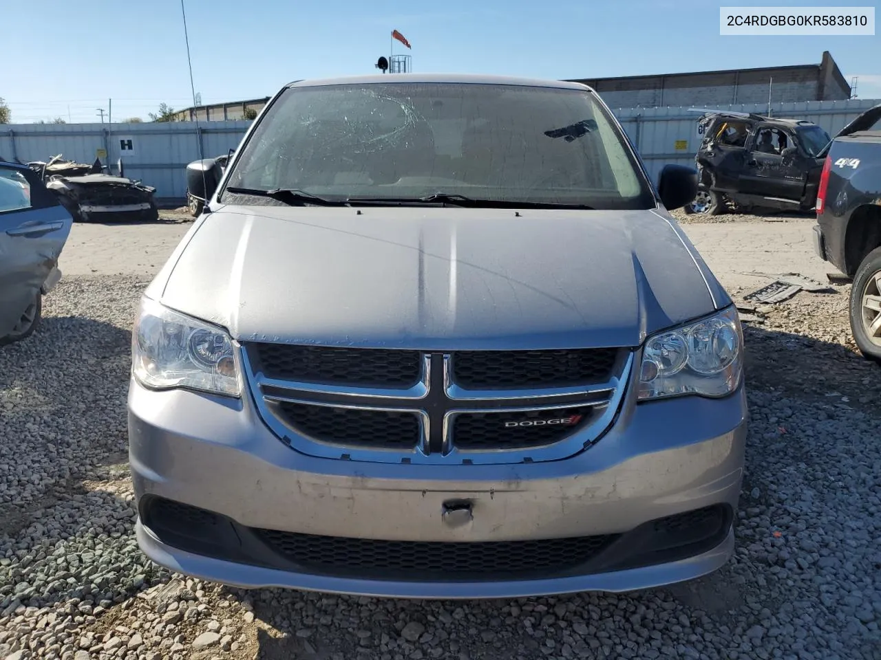 2019 Dodge Grand Caravan Se VIN: 2C4RDGBG0KR583810 Lot: 76345944