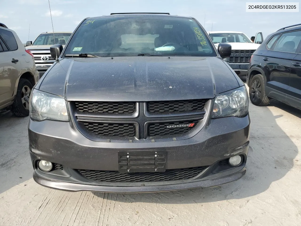 2019 Dodge Grand Caravan Gt VIN: 2C4RDGEG2KR513205 Lot: 76358154