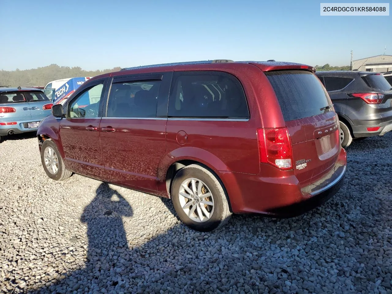 2019 Dodge Grand Caravan Sxt VIN: 2C4RDGCG1KR584088 Lot: 76411574