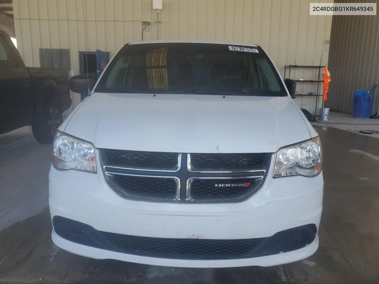 2019 Dodge Grand Caravan Se VIN: 2C4RDGBG1KR649345 Lot: 76813094