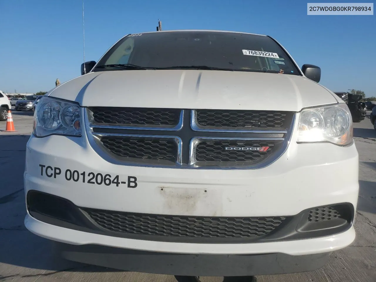 2019 Dodge Grand Caravan Se VIN: 2C7WDGBG0KR798934 Lot: 76839224