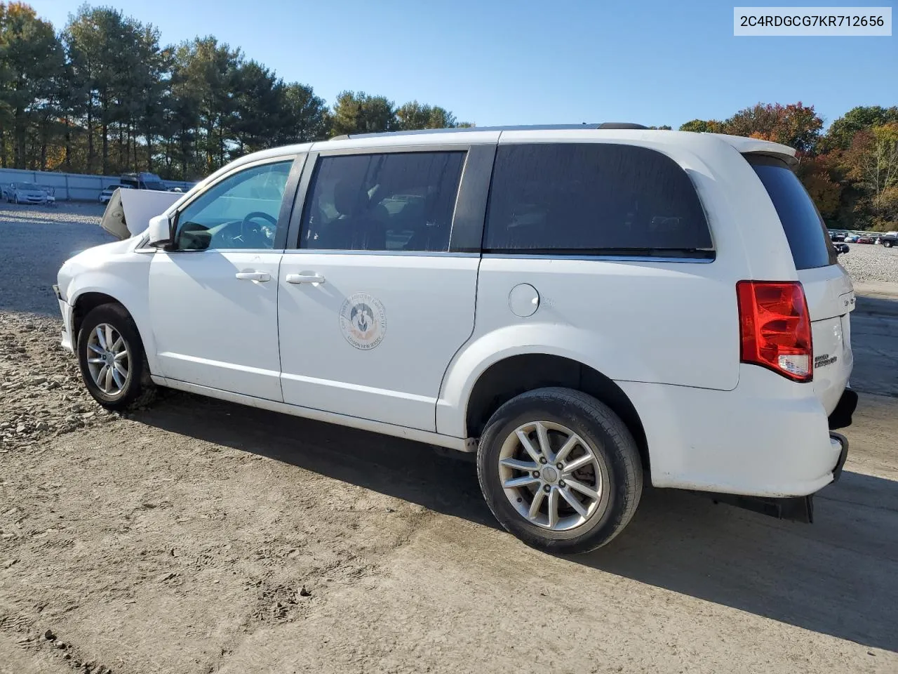 2019 Dodge Grand Caravan Sxt VIN: 2C4RDGCG7KR712656 Lot: 76902004