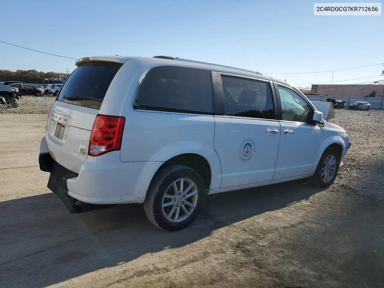 2019 Dodge Grand Caravan Sxt VIN: 2C4RDGCG7KR712656 Lot: 76902004