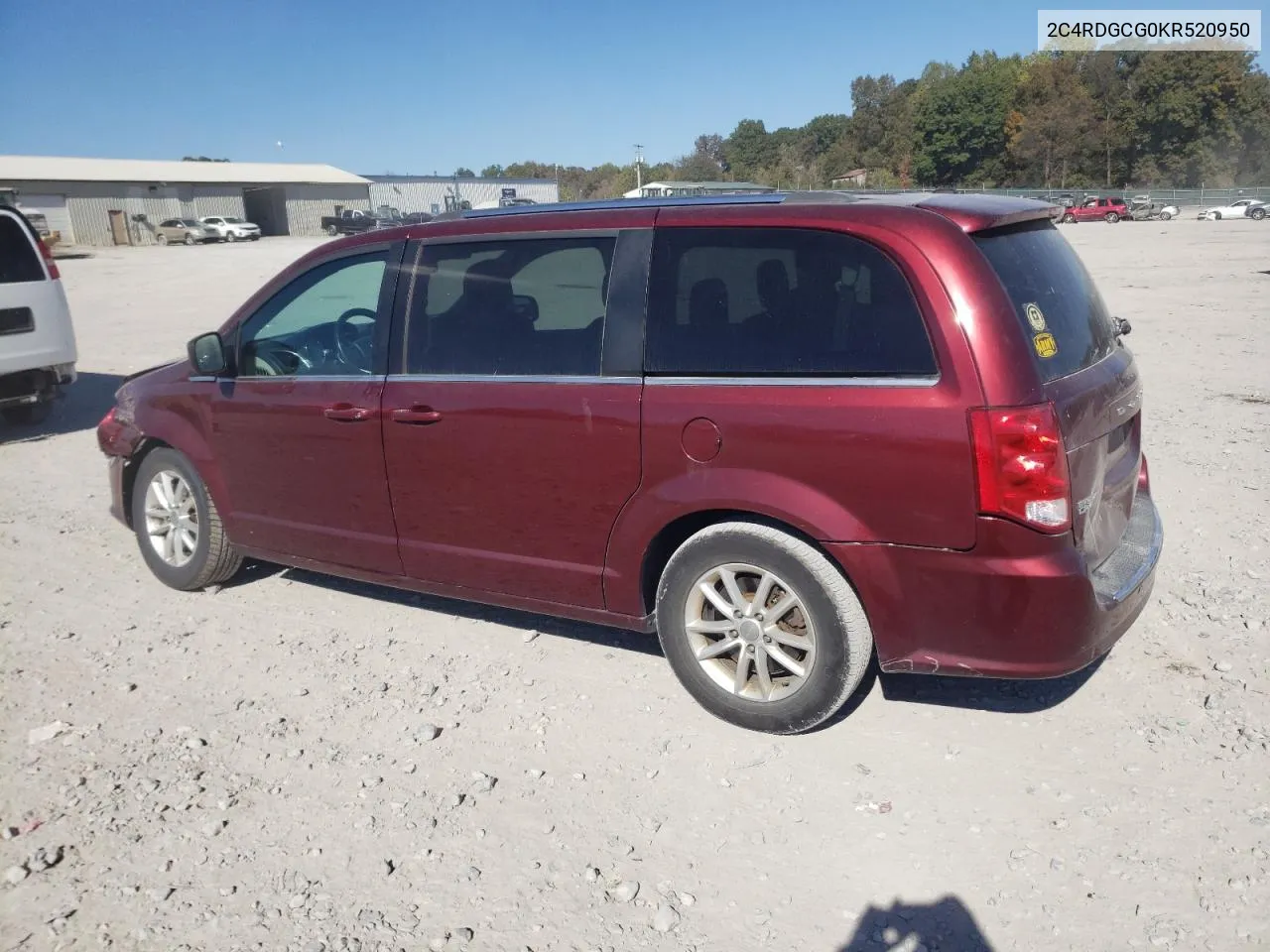 2019 Dodge Grand Caravan Sxt VIN: 2C4RDGCG0KR520950 Lot: 76968834