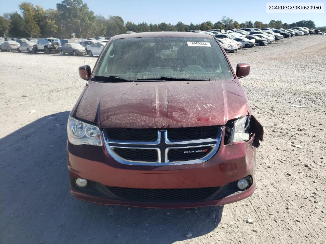 2019 Dodge Grand Caravan Sxt VIN: 2C4RDGCG0KR520950 Lot: 76968834