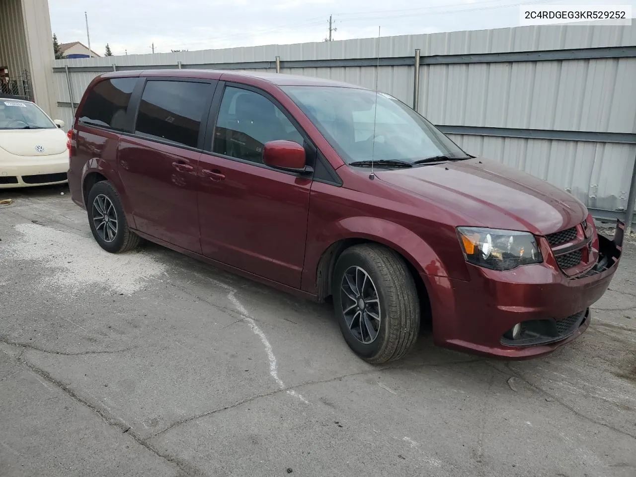 2019 Dodge Grand Caravan Gt VIN: 2C4RDGEG3KR529252 Lot: 77178884