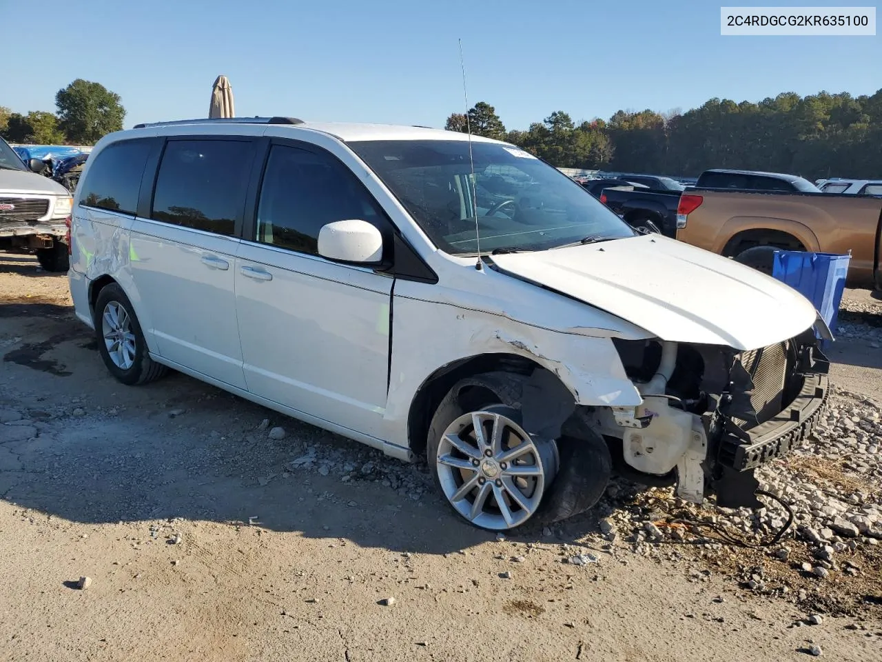 2019 Dodge Grand Caravan Sxt VIN: 2C4RDGCG2KR635100 Lot: 77274884