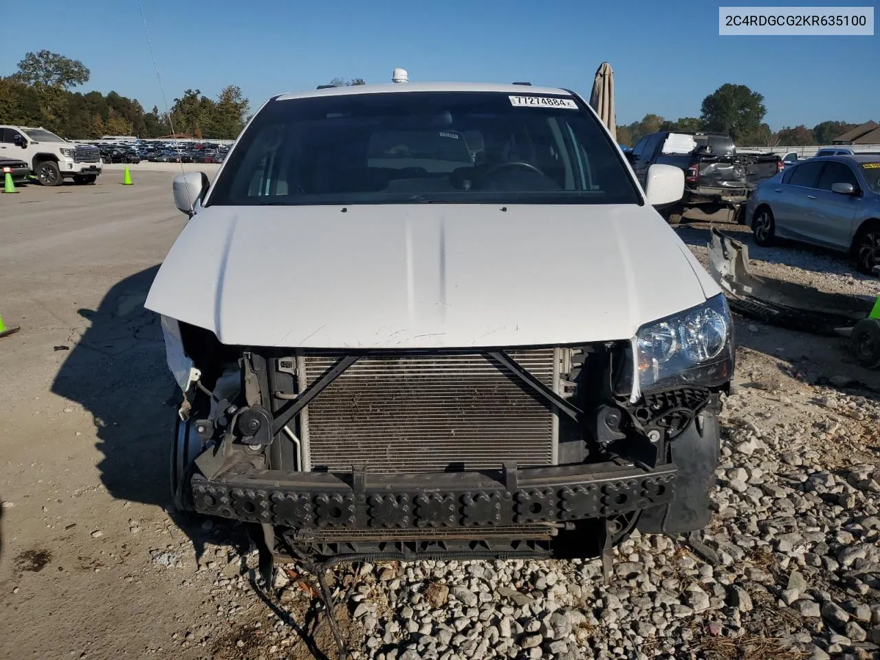 2019 Dodge Grand Caravan Sxt VIN: 2C4RDGCG2KR635100 Lot: 77274884