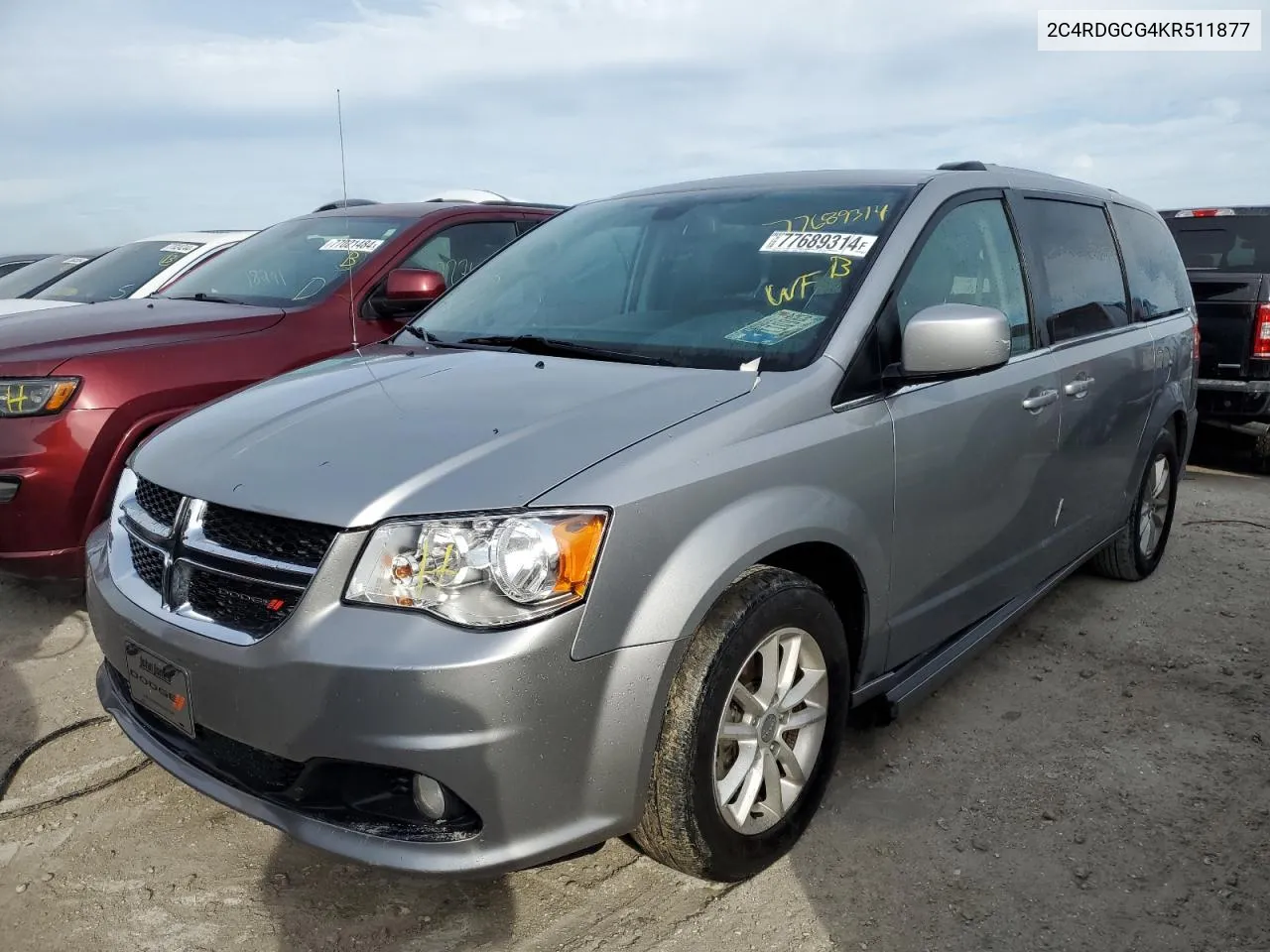 2019 Dodge Grand Caravan Sxt VIN: 2C4RDGCG4KR511877 Lot: 77689314